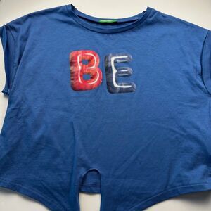 United Colors of Benetton Youth Girls 8 9 Top BE Blue Size Large